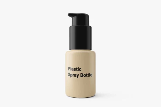 Envase de cosméticos de lujo, botella de plástico con contenedor de base líquida redonda recta de 30ml con bomba